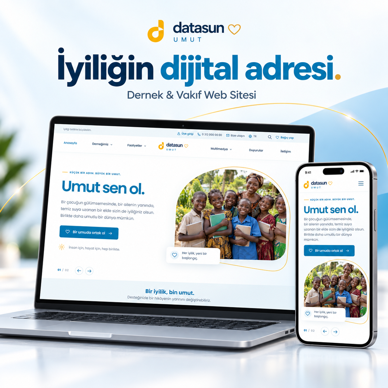 Umut Dernek & Vakıf Sitesi Yazılımı - Mobil Uyumlu