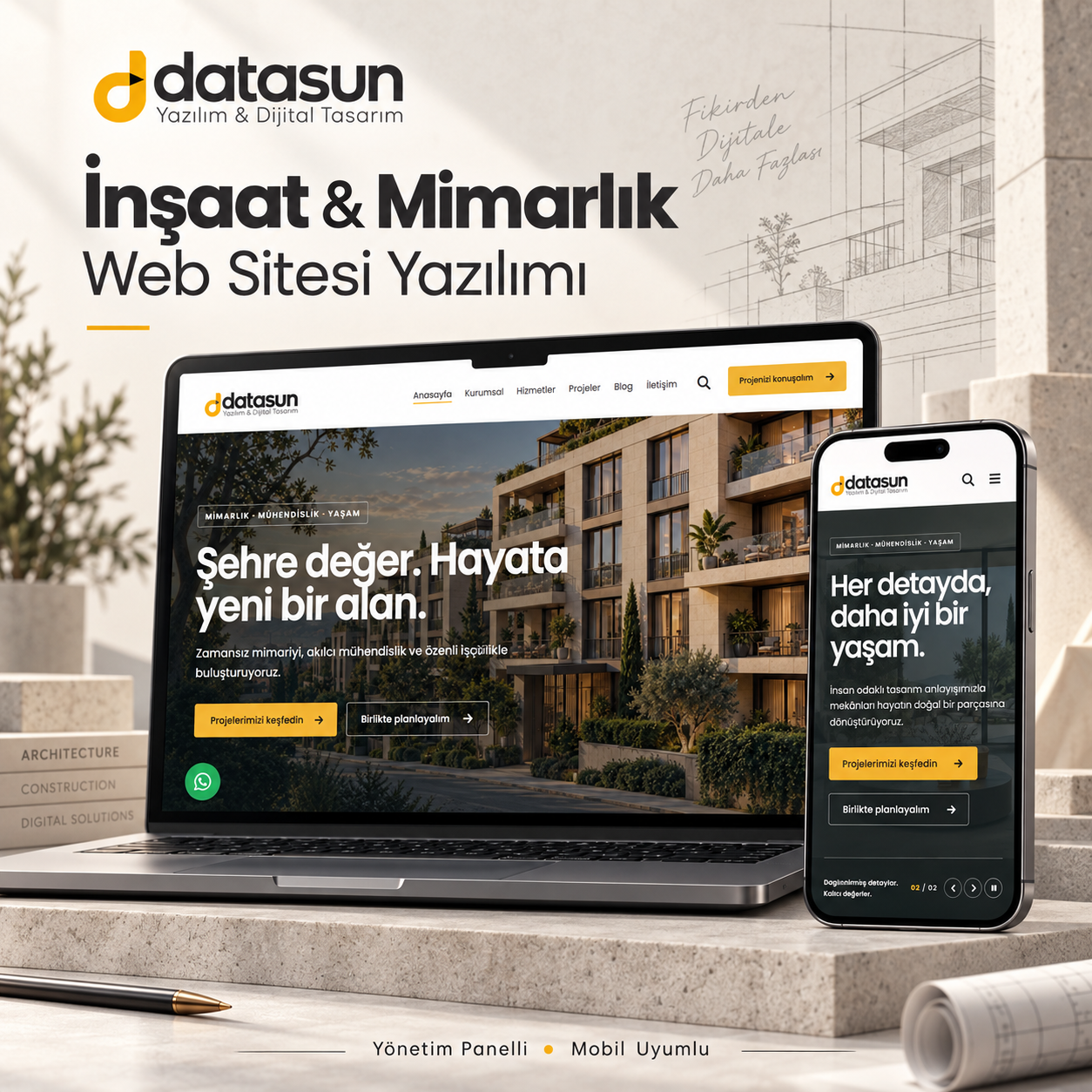 İnşaat Firması - Mimarlık Firması İnternet Sitesi Yazılımı